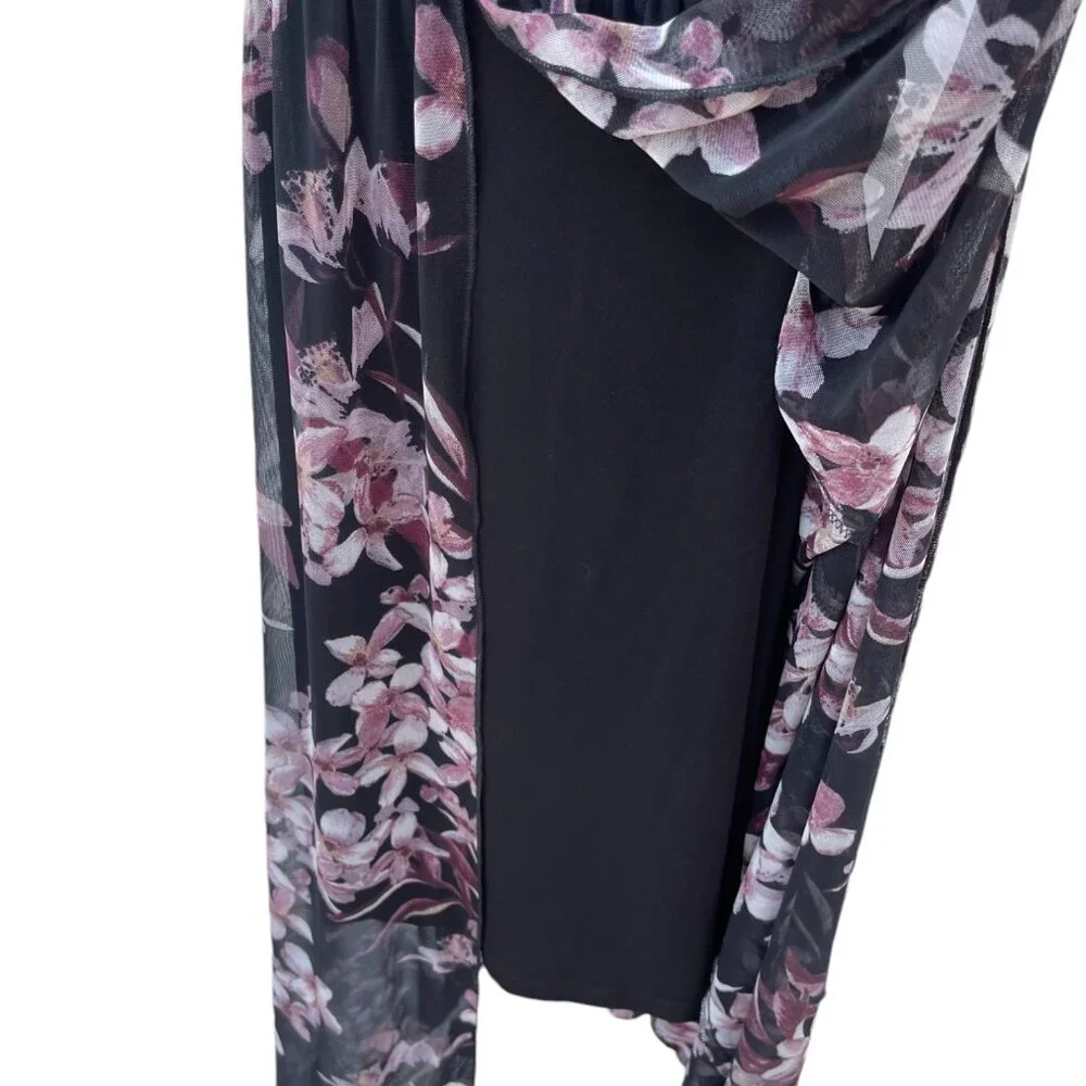 NWT Connected Apparel Floral Print High-Low Maxi Dress Size 12 - Picture 8 of 12